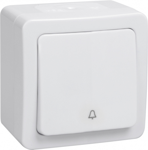 IEK Гермес PLUS Выключатель одноклавишный кнопочный наружный белый IP54 (EVMP13-K01-10-54-EC) IEK Гермес PLUS Выключатель одноклавишный кнопочный наружный белый IP54 (EVMP13-K01-10-54-EC)