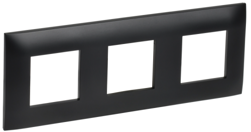 IEK SKANDY Рамка 3-местная SK-F03Bl черный  (SK-M32-K02)