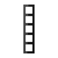 JUNG Рамка 5-я для горизонтальной/вертикальной установки  Серия- ACreation  Материал- дуропласт  Цвет- ч (AC585SW)