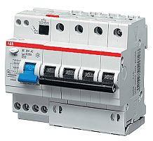 ABB Выключатель автоматический дифференциального тока шестимодульный DS204 M AC-C25/0.03  (DS204 M AC-C25/0,0)  (2CSR274001R1254)