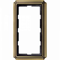 SCHNEIDER ELECTRIC Рамка 2 поста без перегородки ANTIQUE античная латунь (MTN483843 )