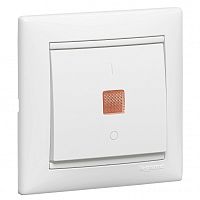 LEGRAND Выключатель двухполюсный индикация Valena 10 AX 250В АС белый (774449 )