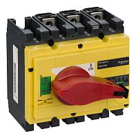 SCHNEIDER ELECTRIC Выключатель-разъединитель INS250 3п красная рукоятка/желтая панель (31126)