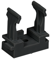 IEK ELASTA Держатель с защелкой для гофрированных труб под монтажный пистолет CFM25 черный  (ET-TA10D-CFM-025-K02-100)