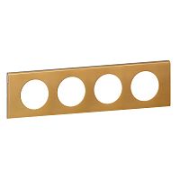 LEGRAND Рамка, четырехпостовая, золото (069134 )