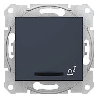 SCHNEIDER ELECTRIC Sedna Выключатель-кнопка с символом Звонок с подсветкой графит (SDN1600470)