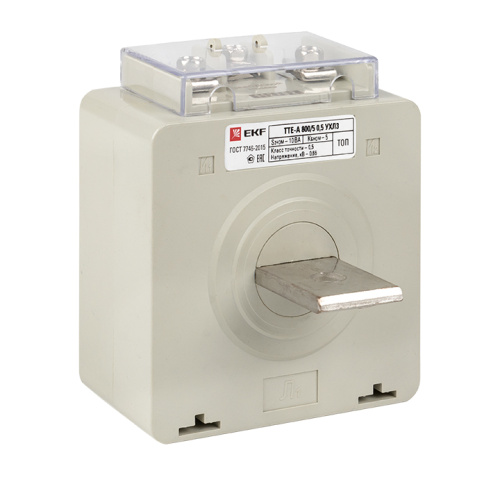 EKF Трансформатор тока ТТЕ-A-800/5А с клеммой напряжения класс точности 0,5 PROxima (tte-S-800) EKF Трансформатор тока ТТЕ-A-800/5А с клеммой напряжения класс точности 0,5 PROxima (tte-S-800)
