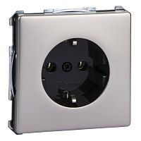 SCHNEIDER ELECTRIC Механизм розетки с заземлением без шторок сталь (MTN2301-4146)
