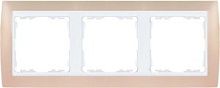 SIMON Рамка на 3 поста, S82, пастель кремовая - белый (82631-31)