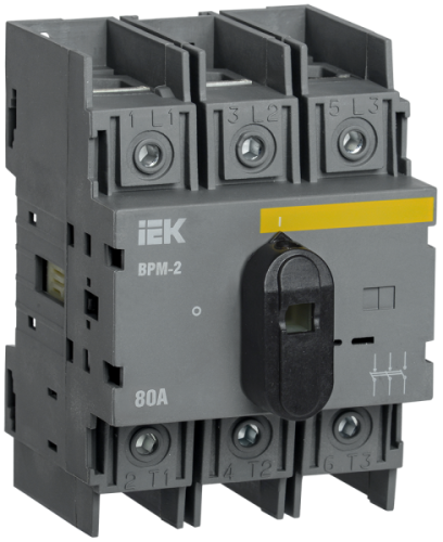 IEK Выключатель-разъединитель модульный ВРМ-2 3P 80А (MVR20-3-080)