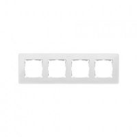 SIMON Рамка декоративная, 4 поста, Original, S82 Detail, белый-алюминий, 8200640-230 (8200640-230)