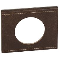 LEGRAND Рамка 1 пост коричневая текстурная кожа (069401 )