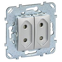 SCHNEIDER ELECTRIC UNICAtop Розетка двойная без заземления со шторками в рамку 10А (MGU5.3131.30ZD)