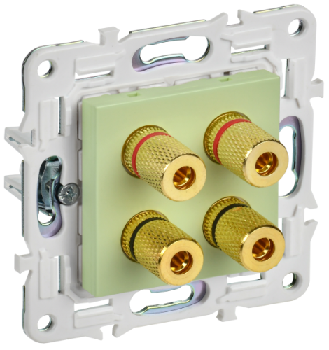 IEK SKANDY Аудиорозетка 4-местная SK-A01G мятный (SK-S40-K06) IEK SKANDY Аудиорозетка 4-местная SK-A01G мятный (SK-S40-K06)