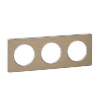 SCHNEIDER ELECTRIC ODACE Рамка 3 поста полированная бронза (S52P806L)