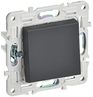 IEK SKANDY Выключатель 1-клавишный кнопочный 10А SK-V14T титан  (SK-V17-0-10-K48)