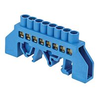 EKF Шина нулевая N 63.08 нейлоновый корпус на DIN-рейку  (латунь) (sn0-63-08-dn)