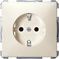 SCHNEIDER ELECTRIC Механизм розетки Schuko с винтовыми зажимами бежевый (MTN2400-4044)