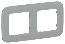 FLITE ARTISTIC Рамка 2-местная  серый (FI-M22-31-20-K03)