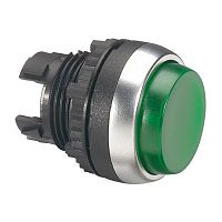 LEGRAND Головка с пружинным возвратом, с подсветкой, с выступающим толкателем, цвет зеленый (024012 )