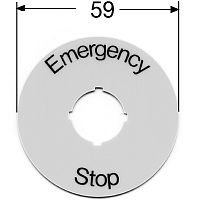 ABB Шильдик круглый Emergency stop MA6-1026 (1SFA611930R1026)