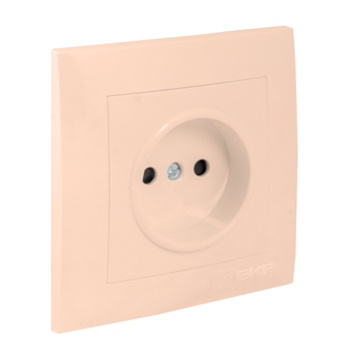 EKF Валенсия розетка 1-местная б/з 10А кремовая с защ. штор. EKF PROxima (EWR10-022-20) фото 4