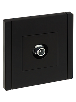 IEK FORTE&PIANO Розетка TV проходная FP129 черный  (FP-A10-P-K02)