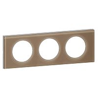 LEGRAND Рамка, трехпостовая, смальта мокка (069463 )