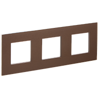 IEK SKANDY Рамка 3-местная SK-F33Br металл шоколад  (SK-M32-M-K30)
