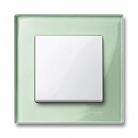 SCHNEIDER ELECTRIC Рамка 1 пост стеклянная изумруд (MTN404104)