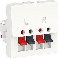 SCHNEIDER ELECTRIC Аудиорозетка UNICA MODULAR 2 модуля белый (NU348618)