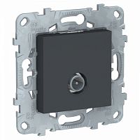 SCHNEIDER ELECTRIC Розетка UNICA NEW TV проходная антрацит (NU546354)