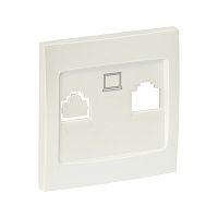 EKF Валенсия лицевая панель розетки RJ-45 1-местная жемчуг  PROxima (ESK01-L-035-50)
