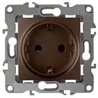 ЭРА Розетка 2P+E Schuko, 16A-250В, , бронза, 12-2101-13 (Б0019320)