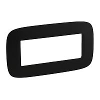 LEGRAND Valena ALLURE Рамка 5 модулей матовый черный 5 модулей (754406 )