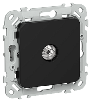 FLITE Розетка TV экранированная проходная тип M РТВм-1-1-2- черный (FI-A13-P-K02)