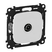 LEGRAND Valena ALLURE Розетка ТВ проходная 1.5дБ/14дБ 0-2400 МГц с лицевой панелью белая (753761 )