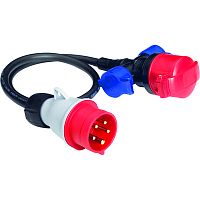 ABB Адаптер кабельный 16A 3P+N+E/2 розетки SCHUKO +3P+N+E IP44  (416P6/DUO-C)  (2CMA170265R1000)