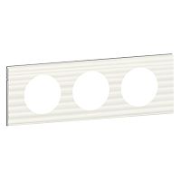 LEGRAND Рамка, трехпостовая, Corian белый рельеф (069013 )