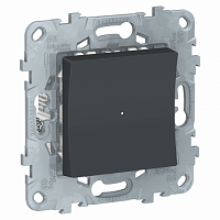 SCHNEIDER ELECTRIC Светорегулятор Wiser UNICA NEW LED нажимной универсальный 7-200Вт антрацит (NU551554)