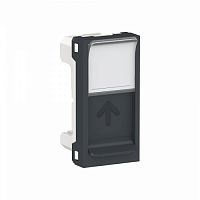 SCHNEIDER ELECTRIC Панель лицевая UNICA MODULAR RJ45 одиночная без коннектора 1 модуль антрацитовый (NU941054)