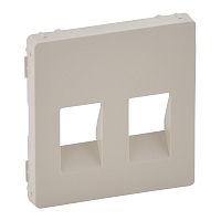 LEGRAND Valena LIFE Лицевая панель для аудиорозетки с пружинными зажимами двойной Слоновая кость (755371 )