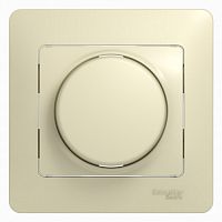 SCHNEIDER ELECTRIC GLOSSA Диммер поворотно нажимной,LED, RC, 630Вт  бежевый (GSL000237)