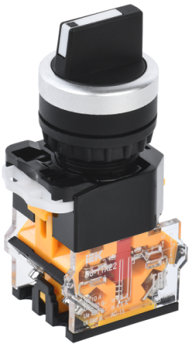 IEK Переключатель D8-11X22 на 2 положения 1з+1р черныйIEK (BSW30-11X22-3-24-2-K02)