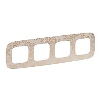 LEGRAND Valena ALLURE Рамка 4 поста Нарцисс золото универсальная (754354 )