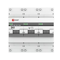 EKF Автоматический выключатель ВА 47-100 3P 63А  (D) 10kA  PROxima (mcb47100-3-63D-pro)