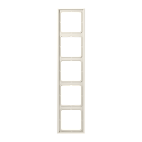 JUNG Рамка 5-я для горизонтальной/вертикальной установки  Серия- LS990  Материал- дуропласт  Цвет- слоно (LS985W)
