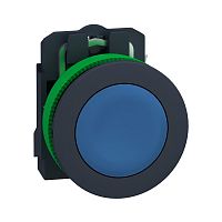 SCHNEIDER ELECTRIC Кнопка 22мм, синяя, с возвратом, монтаж заподлицо, 1НО, пластик (XB5FA61)