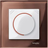 SCHNEIDER ELECTRIC Рамка 1 пост стеклянная махагон (MTN4010-3215)