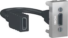 SCHNEIDER ELECTRIC Розетка UNICA MODULAR HDMI 1 модуль алюминий (NU343030)